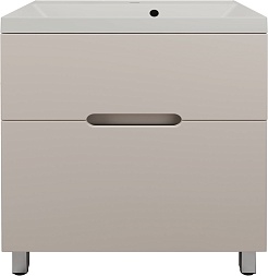 Style Line Тумба с кварцевой раковиной жасмин Матис 70 крем – фотография-1